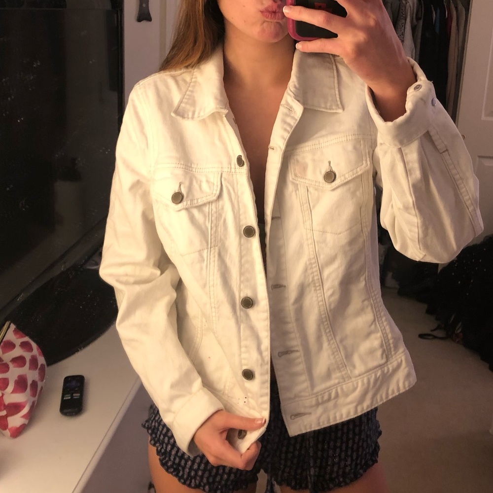 White Calvin Klein jean jacket